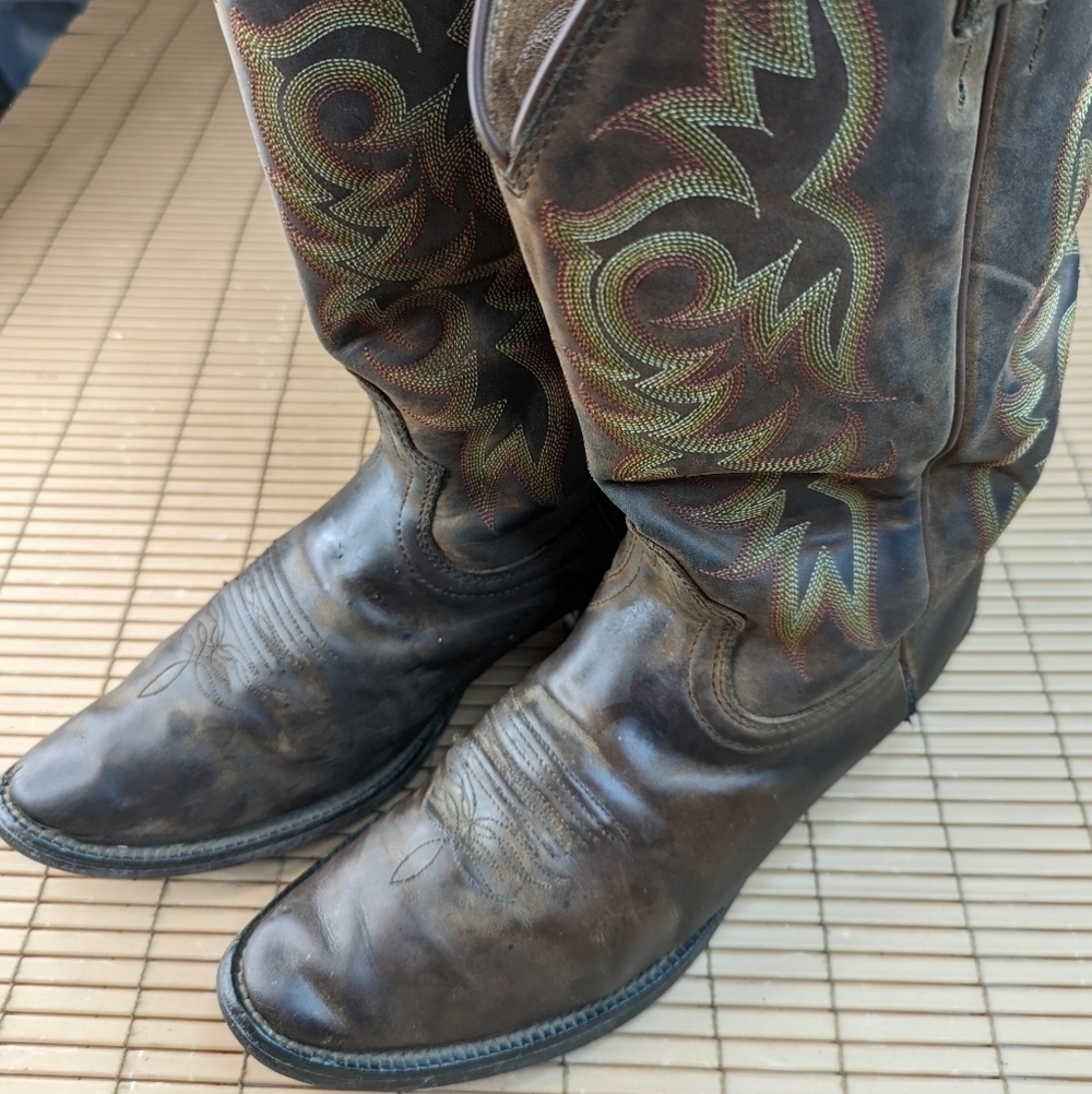 Justin Men's Stampede Sorrell Appache Huck Brown Boots 2551 Size 10.5D.  B100pm